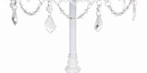 White Pillar Cake Stand with Mirror Top