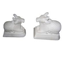 White Marble Small Nandi Statue
