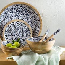 Wooden Bowl, Plate, Tray And Server Set