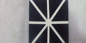 Wooden Coaster with Black and White