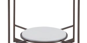 Wrought Iron Table with Mirror Top