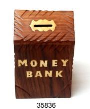 Wooden Money Box