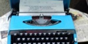 Brother Blue Portable Typewriter