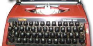 Brother Red Portable Typewriter