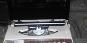 Brother White Portable Typewriter