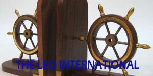 Wooden Wheel Bookends