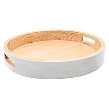 WOODEN ROUND STORAGE TRAY