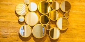 METAL RINGS DECORATIVE MIRROR