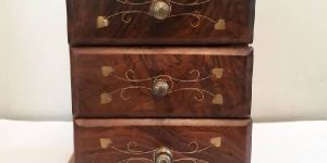 3 Drawer Rosewood Mini Cabinet