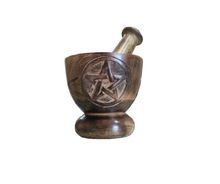 Wooden Mortar Pestle Set
