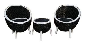 Cane Table Chair Set