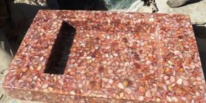 Red Chameleon Square Wash Basin