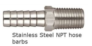 STAINLESS STEEL NPT HOSE BARBS