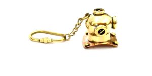Nautical Brass Diving Helmet Keychain