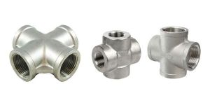 Stainless Steel Forged Threaded Fitting Equal Cross