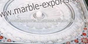 White Marble Inlay Fountain