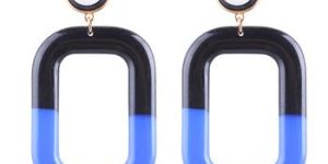 Geometric Square Resin Color Earrings