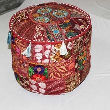 Vintage Patchwork Pouf