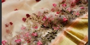 Embroidered Organza Saree