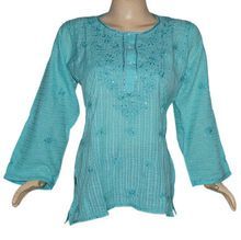 Women Chikan Kurtis and Tops