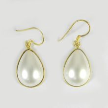 White Color Pearl Gemstone Earring