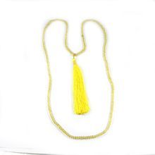 Yellow Glass Beaded Necklace