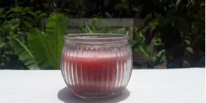 White Glass Candle