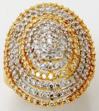 Two Tone Big Diamond Ring