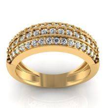 Yellow Gold White Diamond Studded