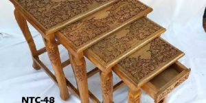 Nest of 4 Tables of Walnut Wood