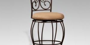 Wrought Iron Wooden Stool