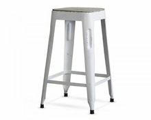 Vintage White Metal Foot Stool