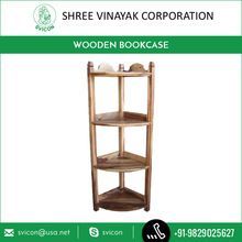 Wooden Corner Bookcase