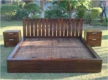 Wooden Queen Size Storage Bed