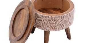 Wooden Storage Stool