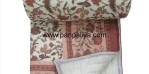 Queen Hand Printed Floral Jaipuri Razai