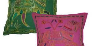 Thread-work cushion covers