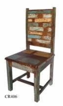 Recycled Wooden Multi Colour Dinning Chair