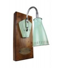 WALL FIXED IRON WOOD LAMP