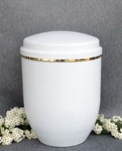 White Brass Funeral Urns
