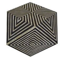 Wooden Camel Bone Inlay Diamond Stool