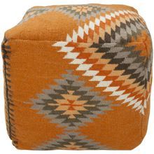 Wool Kilim Pouf,