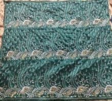 WEDDING VERY HEAVY STONE RAW SILK GEORGES