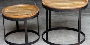 Wood Round Coffee Table