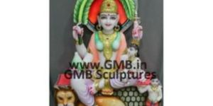 White Marble Goddess Ambika Devi Statue
