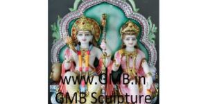 White Marble Lord Rama and Sita Statue