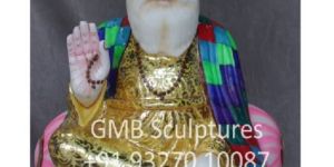 White Marble Murti of Guru Nanak Ji Statue
