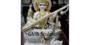 White Marble Saraswatiji Statue