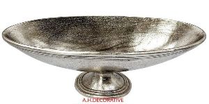 Silver Metal Flower Bowl