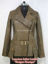 Sheep Leather Double Breasted Coat